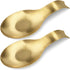 Stainless Steel Spoon Rest, Spatula Ladle Holder, Stainless Steel Utensil Spoon Rest Holder, Brushed Finish, Dishwasher Safe 9.8 x 3.7 Inch (Gold ...