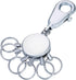 Troika Patent – KYR60/MC – Keyring – incl. Carabiner – 6 Exchangeable Rings – Metal/Brass– matt – Chrome Plated – unisex-adult, Silver – TROIKA-Or...