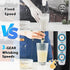 Milk Frother with Stand Rechargeable-Handheld Coffee Frother with 3 Stainless Whisks 3 Speed Adjustable, Electric Whisk Drink Mixer, Foam Maker Bl...
