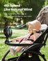 Gaiatop Baby Stroller Fan, 4000mAh Oscillating Mini Portable Fan with Light, 4 Speeds Battery Operated Small Handheld Desk Fan, 360° Rotate Flexib...