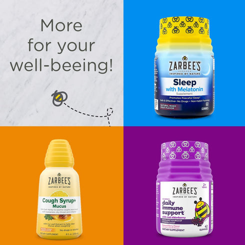 Zarbee''s Liquid Daily Immune Support, High Concentrate Liquid, with Real Elderberry Vitamin C & Zinc, Black Elderberry Flavor, For Daytime Use, 8...