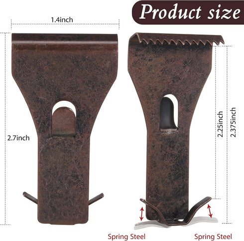 Ripeng 16 Pieces Brick Wall Clips and Hooks for Hanging Outdoors No Drill, Brick Hangers Fit 2-1/4 to 2-3/8 Inch Hooks to Hang Wall Decor, Picture...
