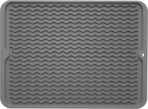 Silicone Dish Drying Mat for Kitchen Counter or Kitchen Dishes or Kitchen Mat for Countertop,Dish Drainer Mat for Easy to Clean,Quick Dry - 12"*16...
