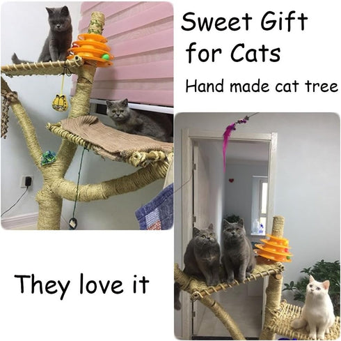 Yangbaga Sisal Rope for Cats - 1/4 Inch - Natural Fiber and Color 66FT...