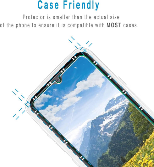 HPTech 2-Pack Tempered Glass For LG K51, Reflect, Q51 Screen Protector, Easy to Install, 9H Hardness, Bubble Free...