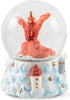 Elanze Designs Red Dragon with Unicorn Tabletop Figurine Decoration 100MM Sturdy Glitter Water Wind Up Musical Snow Globe Plays Tune Fantasie Impr...