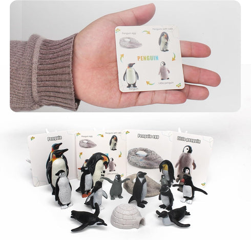 Polar Penguin Figure Cards Playsets 15PCS Penguin Model Toy Desktop Decoration Collection Party Favors Toys for Boys Girls Kids...