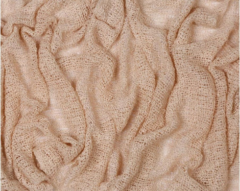 Matissa Newborn Baby Photography Prop Swaddle Cheesecloth Knit Crochet Wrap 16 Colors Available (Beige)...