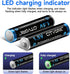 Type-C USB 4 Pack 1.5V AAA 1200mWh Lithium Rechargeable Battery, Constant Output and Fast Charging (Include Type-C USB Cable) (4 Pack USB AAA)...