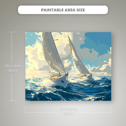 KANEDESG Paint by Numbers kit for Adults Beginners, Adult Paint by Number Kits, 16x20Inch Canvas Ocean Landscape Easy Acrylic DIY Painting Crafts,...