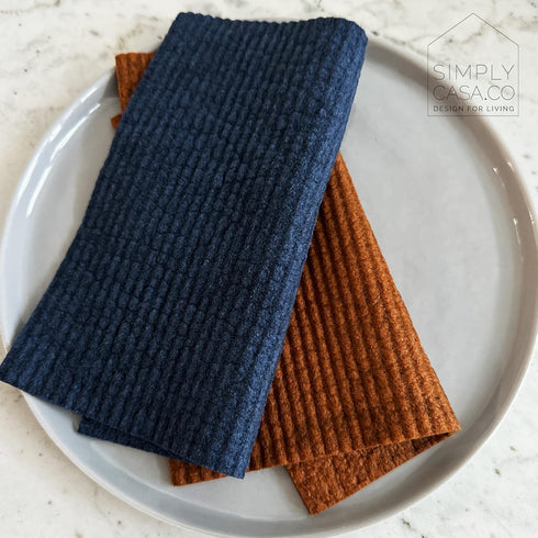 Hand?Dyed 5?Pack Swedish Dishcloths – Reusable, Biodegradable Cloths, Super?Absorbent Dual?Texture, Plastic?Free Packaging, Made in Sweden...