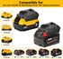 JYJZPB DM18M Battery Adapter with USB Charging Socket for Dewalt 20V Battery & Milwaukee M18 18V Lithium Battery Converter to Makita 18V BL1830 BL...