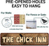 Rustic Metal "The Chick Inn" Tin Sign Art Wall Decor Funny Outdoor Garden Farm Signs, Chicken Gifts Coops Farmhouse Decor Hen House 4" by 16"...