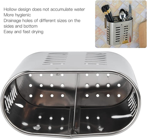 Fdit Household Wall Mount Utensil Drying Racks,Cooking Utensil Holder Flatware Hanging Organizer Drying Racks with Hollow Design for Spoons Knives...