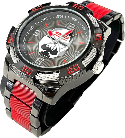 Accutime Men's Disney Lucas Film Star Wars: The Bad Batch Gun Metal Analog Quartz Wrist Watch with Red Accents for Male, Adults (Model: BAD8017AZ)...