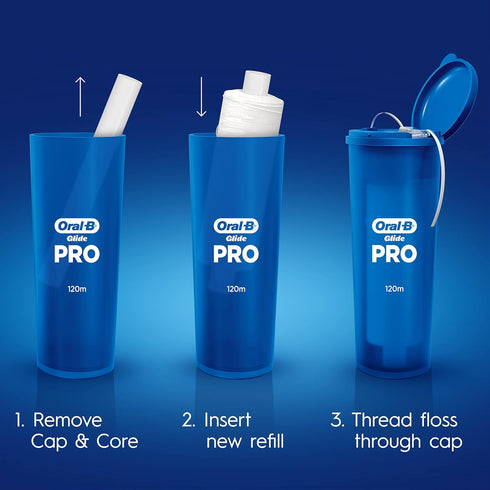 Oral-B Glide PRO Refillable Dental Floss Starter Kit, 120m...