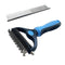 Deshedding Dog Brush And Metal Comb, Cat Brush Dog Brush Undercoat Rake for Dogs & Cats, Pet Grooming Brush For Shedding, Dematting, Pet Hair Remo...