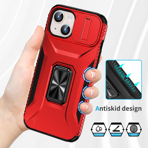 Hitaoyou for iPhone 13 Case, iPhone 13 Case with Camera Cover & Kickstand Military Grade Shockproof Heavy Duty Protective with Magnetic Car Mount ...