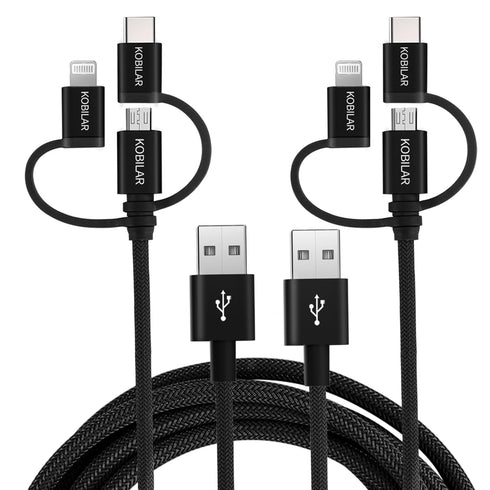 [Apple MFi Certified 3 in 1 USB Cable,USB A to Lightning/Type-C/Micro,3 in 1 Charging Cable, Multi Charger Cable,Compatible with iPhone,iPad,Samsu...