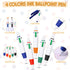 Retractable Pen with Lanyard Neck Pens Pen in a Rope Shuttle Pen 4 Color Ink Ballpoint Pen with Chain for Nurses Students, Office School Home Supp...
