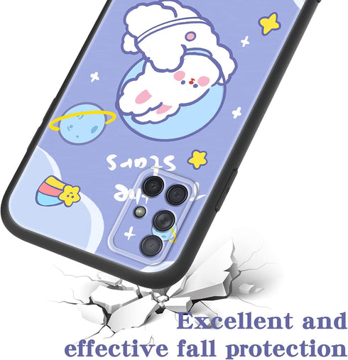 for Samsung Galaxy A71 5G Phone Case (2020) with Lanyard Strap Girls Women Anime Cute Design Soft Silicone Animation Cartoon Kawaii Cool Case Cove...