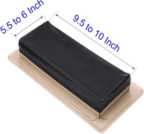 Rubber Vent Cover, 6 x 10 Inch, 3-Pack, DOES NOT include metal vent, Stops Airflow (additional sizes available)