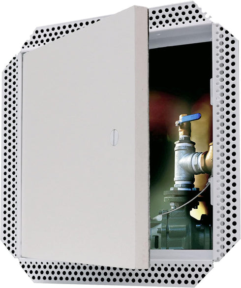 Access Door 6" X 6" Sound Rated Steel Access Panel Felt Covered Door for Concealed Wall/Ceiling Application with Slotted Lock - [Outer Dimensions:...