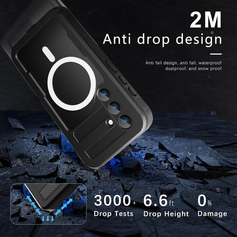 NINKI Compatible Samsung Galaxy S24 Waterproof Case with Magnetic Magsafe Charging,IP68 Waterproof Case for Samsung S24 Case Phone Case for Samsun...
