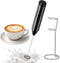 Simple Deluxe Handheld Milk Frother, Battery-Operated Frother with Stainless Steel Stand, Hand Drink Mixer for Coffee, Frappe, Latte, Matcha, Hot ...