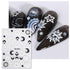 JMEOWIO 3D Embossed Moon Star Sun Nail Art Stickers Decals Self-Adhesive Pegatinas Uñas 5D Black White Heart Nail Supplies Nail Art Design Decorat...