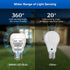 SANSI Dusk to Dawn Outdoor LED Light Bulb, 8W (60W Equivalent), 5000K Daylight 800 Lumen Sensor LED Bulb, A15 E26 Base Automatic On/Off Outdoor Li...
