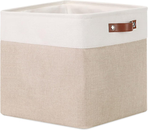 DULLEMELO Cube Storage Bin 13x13,Collapsible Fabric Storage Cube for Organizing,Cubby Storage Basket for Shelves,Closet,Laundry,Nursery,Toys,Cloth...