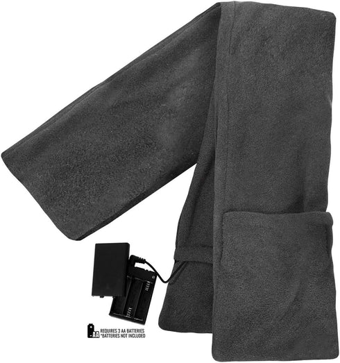 ActionHeat AA Battery Heated Scarf for Neck Heating, Polyester Fleece wrap with Pockets...