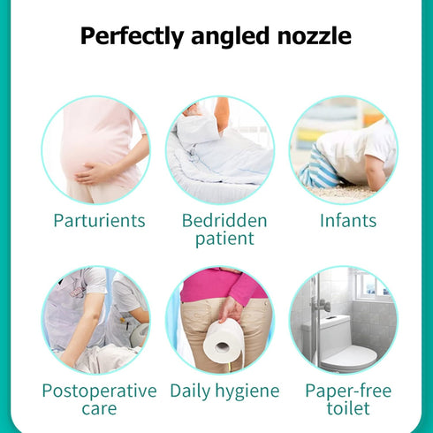 Travel Bidet Easy to use Portable Bidet, 450ml Travel Bidet with Convenient Nozzle Storage, Handheld Personal Travel Bidet with Pressure Options E...
