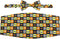 Men's Spooky Halloween Squares Jack-O'-Lantern Ghost Candy Corn Bats Cummerbund Set...