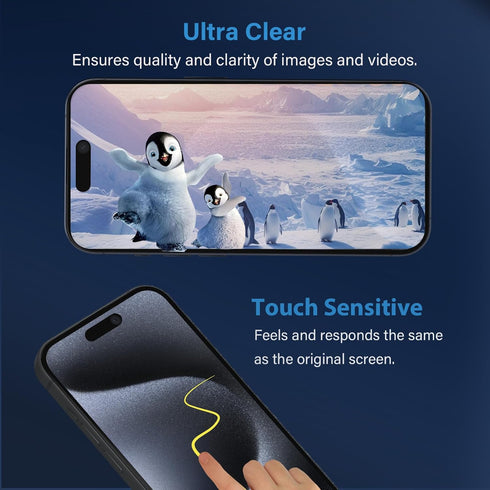 bersem [2 Pack Tempered Glass Screen Protector Compatible with iPhone 15 Pro (6.1 Inch, 2023), Auto-Alignment Kit, Bubbles Free, Case Friendly, An...