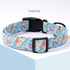 Faygarsle Dog Collar for Small Medium Large Dogs Cute Blue Puppy Collars for Male Dogs Dinosaur Patterned Pet Collars for Summer Spring Wedding Pu...