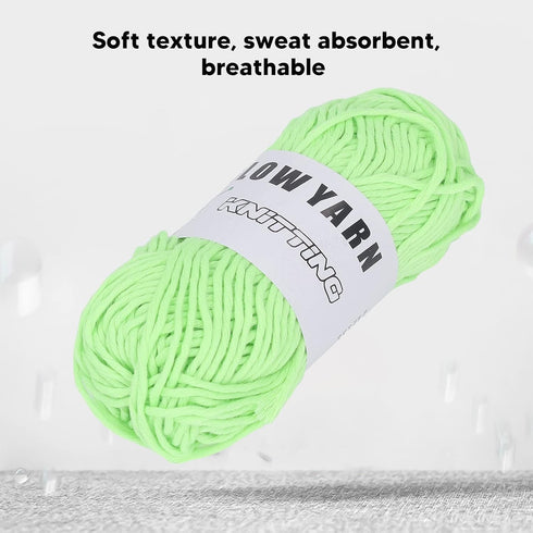 164ft Luminous Chunky Yarn, Glow in The Dark Yarn DIY Weave Glow Yarn Polyester Luminous Knitted Yarn Hand Knitted Luminous Yarn Novel Functional ...