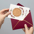 50 PCS Invitation Envelopes A7 Size, Burgundy Envelopes 5 x 7 Inch V-Flap Mailing Card Envelopes Quick Seal Envelopes with Gold Border for 5x7 Car...