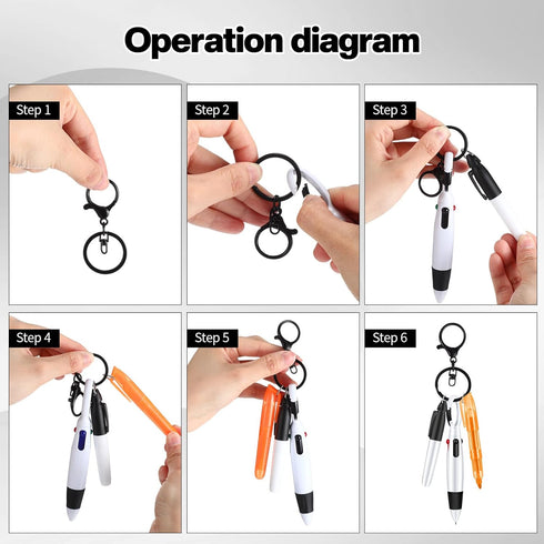 Nurse Pen Set, Include Tip Highlighter Permanent Marker Pen Retractable Ball Pen With Nursing Keychain Clip(Black)...