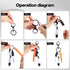 Nurse Pen Set, Include Tip Highlighter Permanent Marker Pen Retractable Ball Pen With Nursing Keychain Clip(Black)...