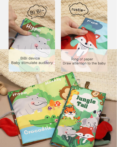 HONGID Baby Books 0-6 Months - 3PCS Montessori toys for babies 0-3-6-9-12-18 months,Infant Newborn Tummy Time Toys Touch Feel Book Learning Sensor...