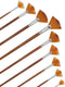 9 Pieces Fan Brush for Painting, Professional Artist Fan Paint Brushes Set Soft Anti-Shedding Nylon Hair Wood Long Handle Paint Brush Set for Acry...