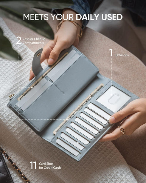 ???????????????? Ultra Slim Thin Leather Wallets Womens Bifold Credit Card Women's Wallets Card Cases Money Organizers for Women Ladies Female Cas...