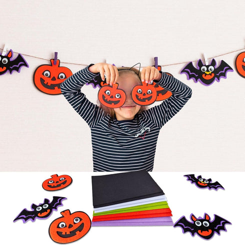 Jtnohx Felt, 3mm Thick Felt Sheets, 8"x12" Felt Fabric for Crafts, 10 Pcs Hard Stiff Color Felt for Sewing Holiday & DIY?Halloween Colors Series?...