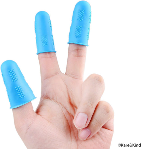 Protective Finger Caps/Silicone Finger Protectors - 9-Pack - Prevents Burnt Fingers while Crafting with Glue Gun, Hot Wax, Soldering Iron - Also P...