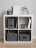 Baobab Multi-purpose Storage Basket Medium with Capacity for 5 Litres, Grey Anthracite, 18.1 x 27.2 x 13...