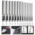 12pcs Kit Round Punch Hollow Punch Steel Chisel Leather Puncher .Cutting Tool for Belts, Metal gaskets, Leather, Canvas (1mm to 10mm)...