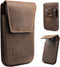 Gentlestache Leather Cell Phone Holster with Belt Clip, Flip Case for iPhone 14 13 Pro Max, Holder S22 Plus, Universal Pouch Large Phone,Darkbrown...
