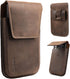 Gentlestache Leather Cell Phone Holster with Belt Clip, Flip Case for iPhone 14 13 Pro Max, Holder S22 Plus, Universal Pouch Large Phone,Darkbrown...